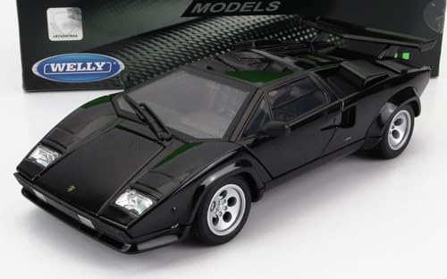Willy Lamborghini Countach LP5000S 1988 (Black) 1/24 Scale Diecast Model Car