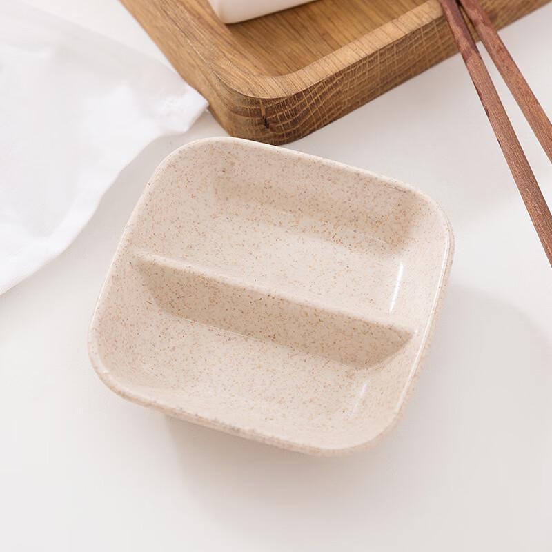Wheat Straw Divided Sauce & Snack Dishes - 20 Pcs