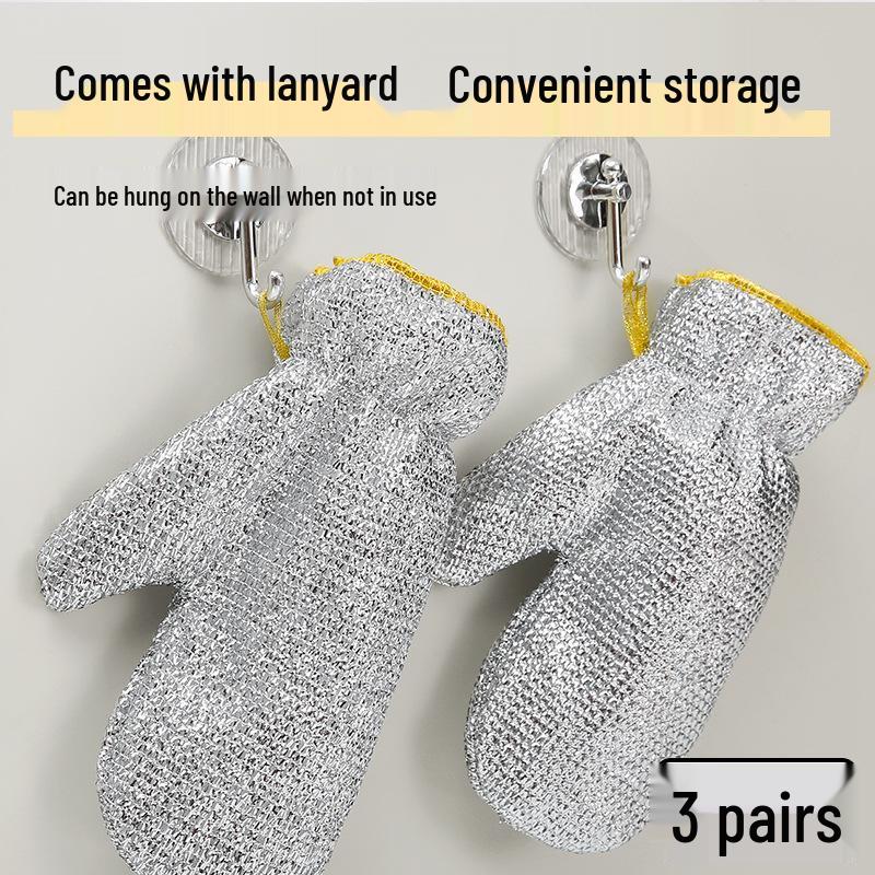 Zesílené Vodotěsné Drátěnkové Rukavice na Mytí Nádobí - Prodloužená Ochrana, Bezpečné pro Hrnce