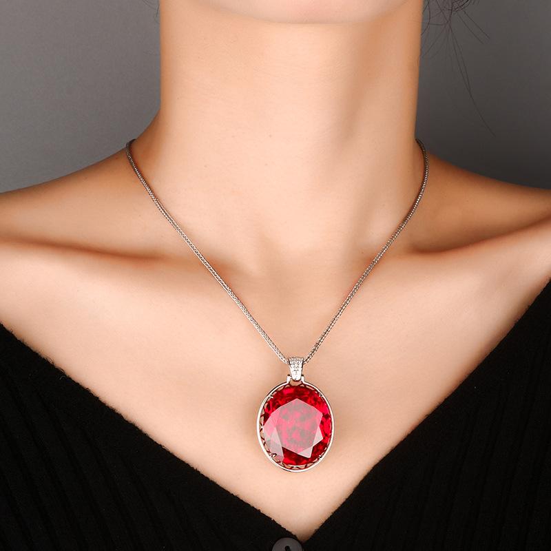 Jewelry Bird'S Nest Cut Retro Large Egg Pendant Necklace Main Stone 25 * 30