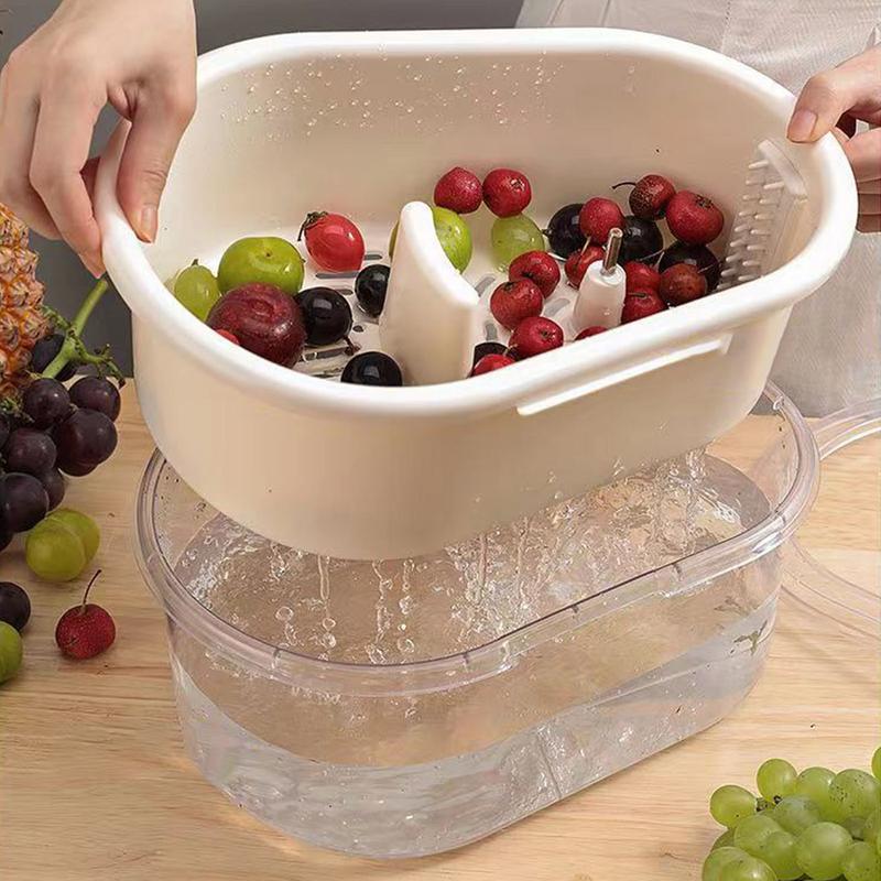 Salad Spinner Lettuce Greens Washer Strainer Fruit Washer Bowl for Washing Leafy Vegetables Kitchen Tools