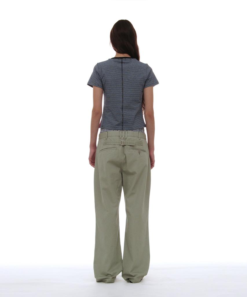 PARTIMENTO WOMEN Pwc Pocket Stripe Regular Tee_Sky
