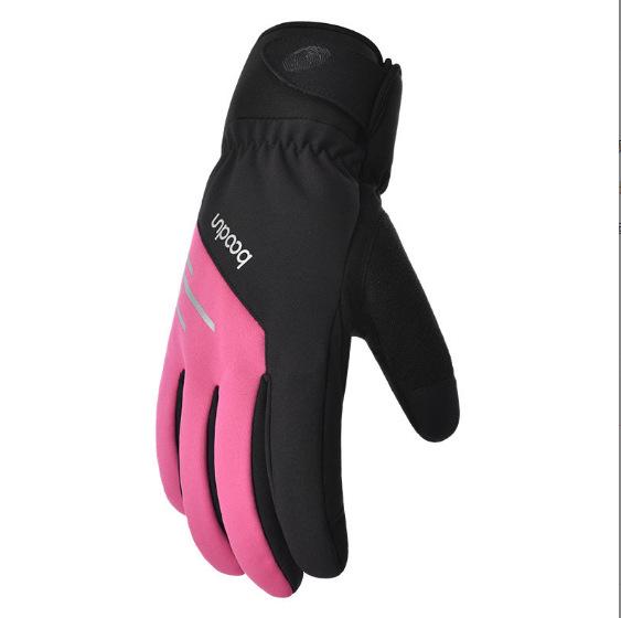 

Перчатки для велоспорта BOODUN Boton Thinsulate Waterproof - новый утолщенный дизайн с длинными пальцами для тепла и изоляции 3M Extra Large розы красного