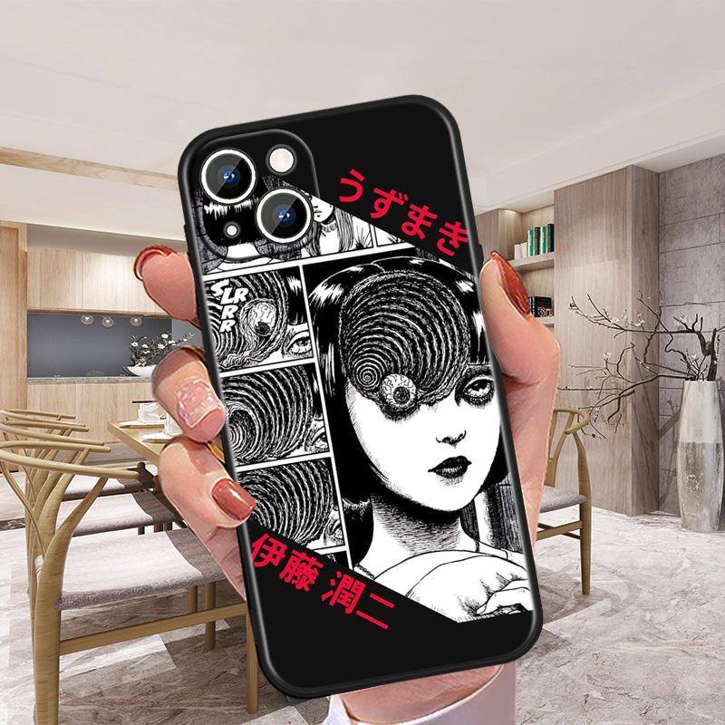 For Apple iPhone 13 12 mini 11 XS Pro Max XR 8 7 6S 6 5S 5 Plus Cover Junji Ito Tomie Soft Silicone Back Phone Case