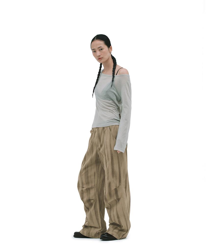 Depeugameoncheu Blushed Parachute Pants [Brown]