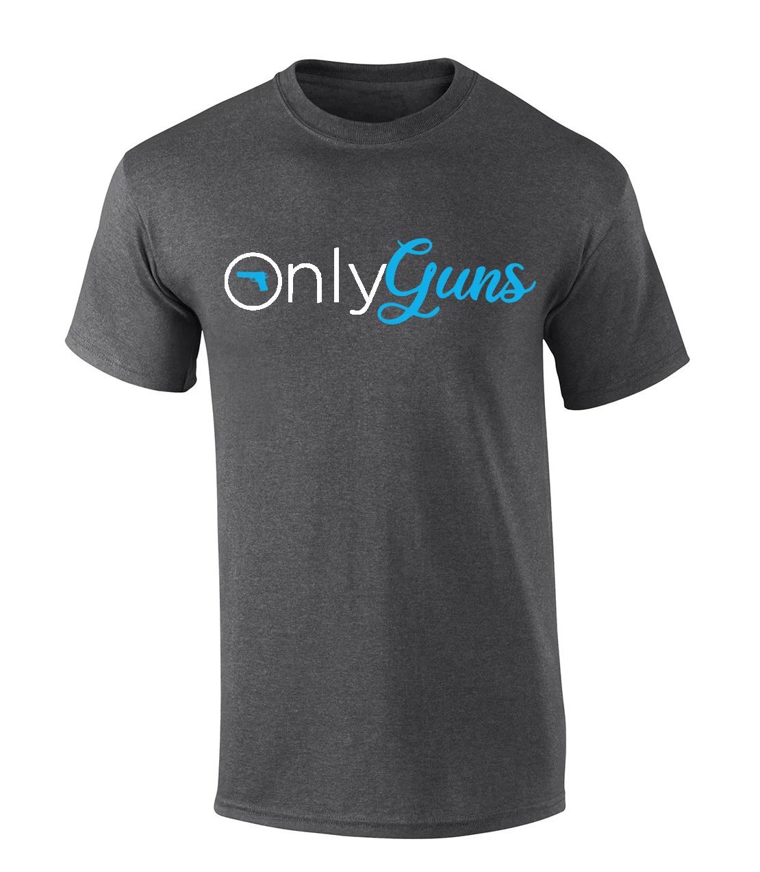 Trenz Shirt Company Mens Humorous Only Guns Short Sleeve T-Shirt S