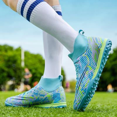 Men New TF Football Boots Professional Original Tenis Resistant Ankle High Quality Male Soccer Shoes Non Slip Sneakers Futsal
