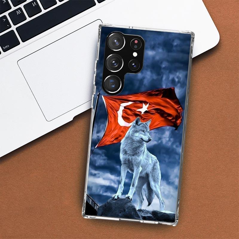 Turkey Turkish Flag Phone Case For Samsung Galaxy S24 S23 S22 Ultra S21 S20 Fe S10 Plus S10E S9 S8 + Shell Coque