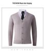 2025 Men's Winter V-neck Knit Cardigan: Casual, Warm, Thickened Base Layer