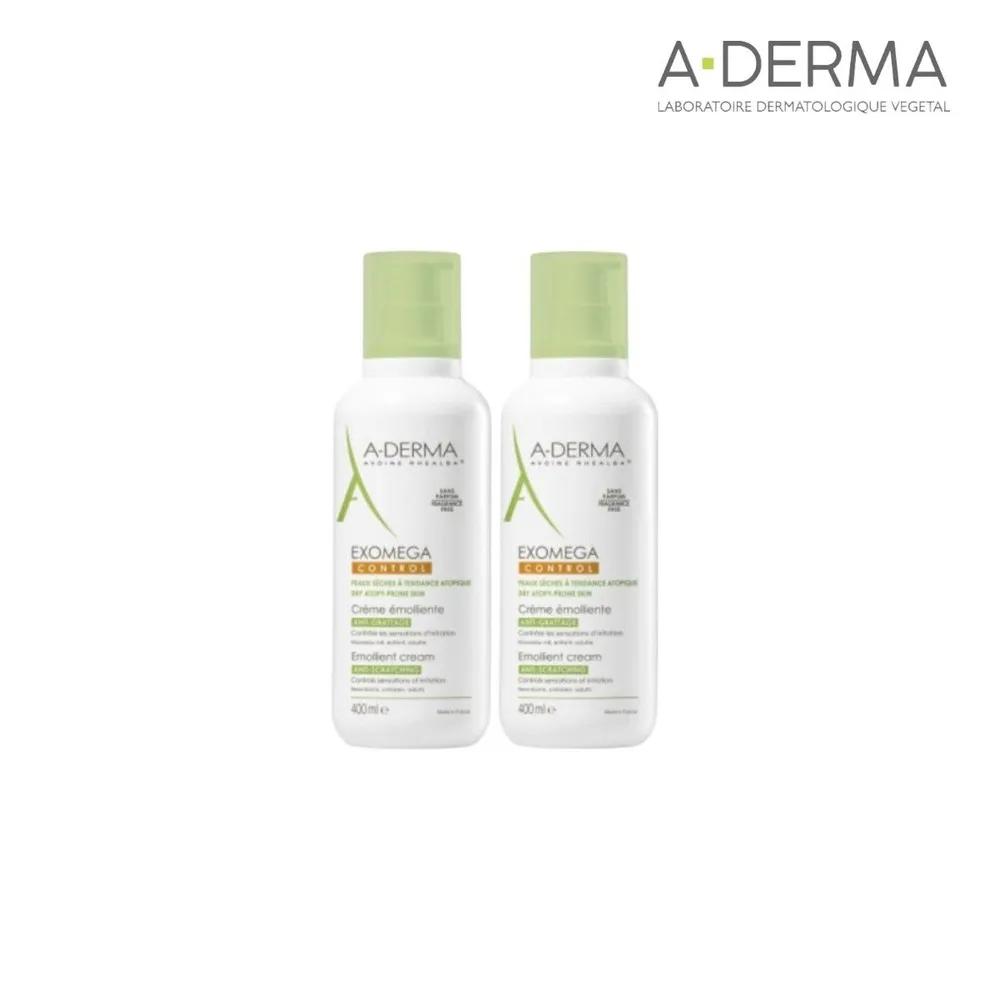 A DERMA Exomega Control Emollient Emolliente Cream 400ml x 2