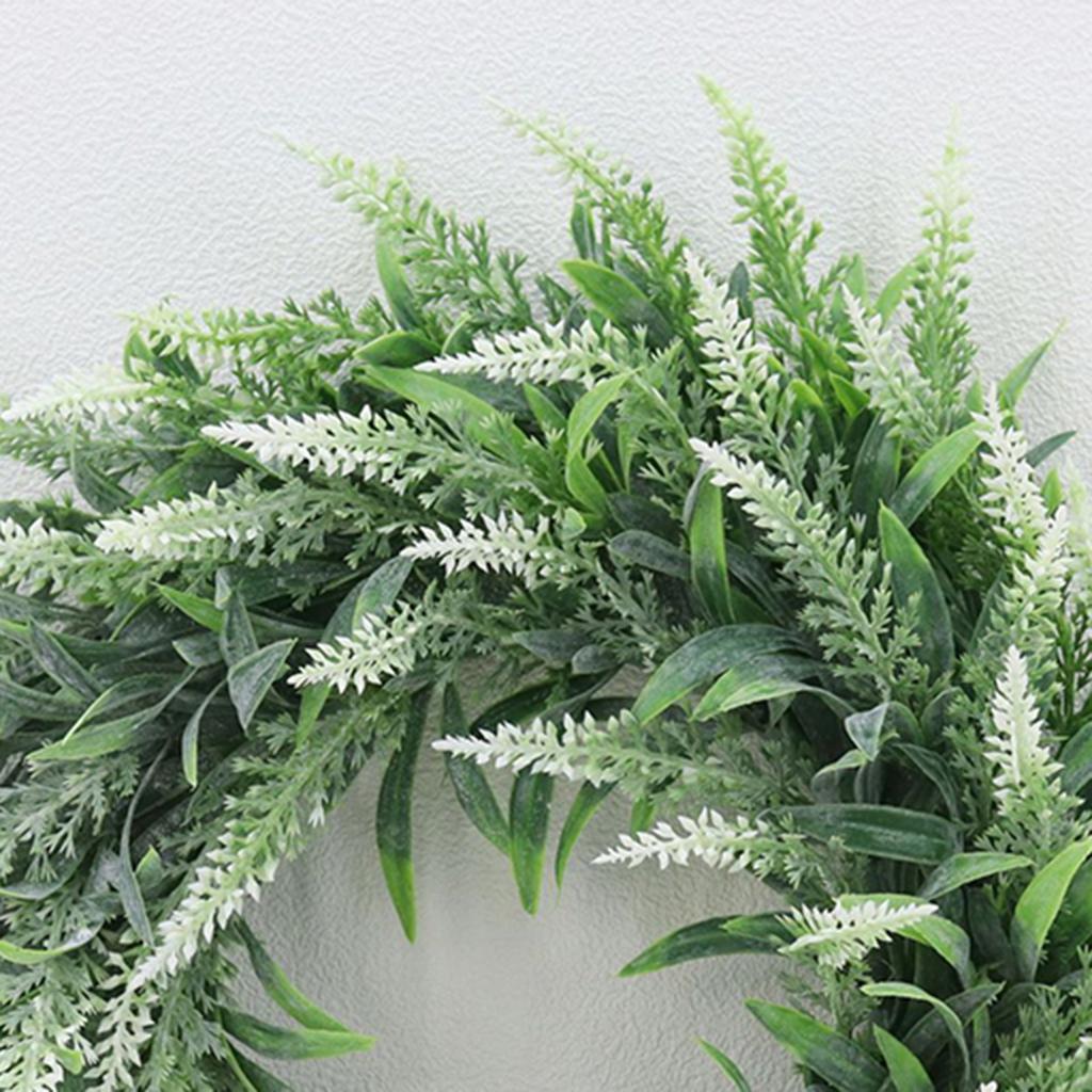 Round Lavender Wreath Flower Farmhouse Front Door Garland Outdoor Decoration