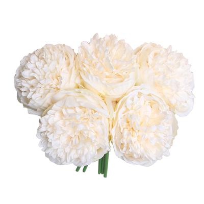 5 Head Artificial Peony Flowers Bridal Romantic Bouquet Wedding Home Decor