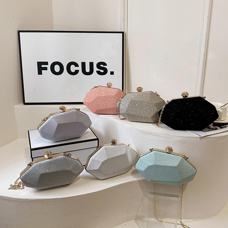 Bags Bags Women 2025 New European and American Fashion Bright Star Shoulder Bag Ins Internet Celebrity Retro Chain Dinner Bag
