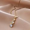 Fashionable Heart Titanium Steel Necklace: Women's Clavicle Chain, Hip Hop Style, Niche Design.