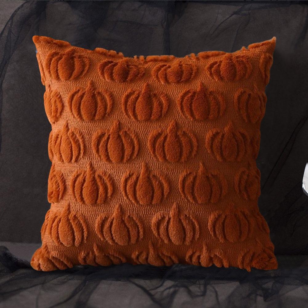 1-4PCS Halloween Ghost Pumpkin Pillowcase Washable Soft Pillow Case  Faux Fur Pillowcase for Festive Home Accent Bedroom Home De