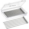 30 Pcs Cocktail Picks, AIMEIKI Reble Skewer Sticks Metal Cocktail Picks Stainless Steel Garnish Toothpick for Drinks Martini Picks for Olives
