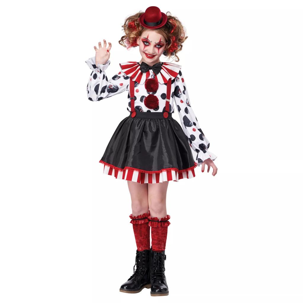 Evil Clown Costume For Women Halloween Fancy Dress Circus Clown Cosplay Costume Carnival Outfit