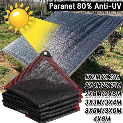 12PIN Black Sunshade Net Shading 75~80% Plant Greenhouse Cover Mesh Fence Privacy Screen Garden Sun Shed Outdoor Anti-UV