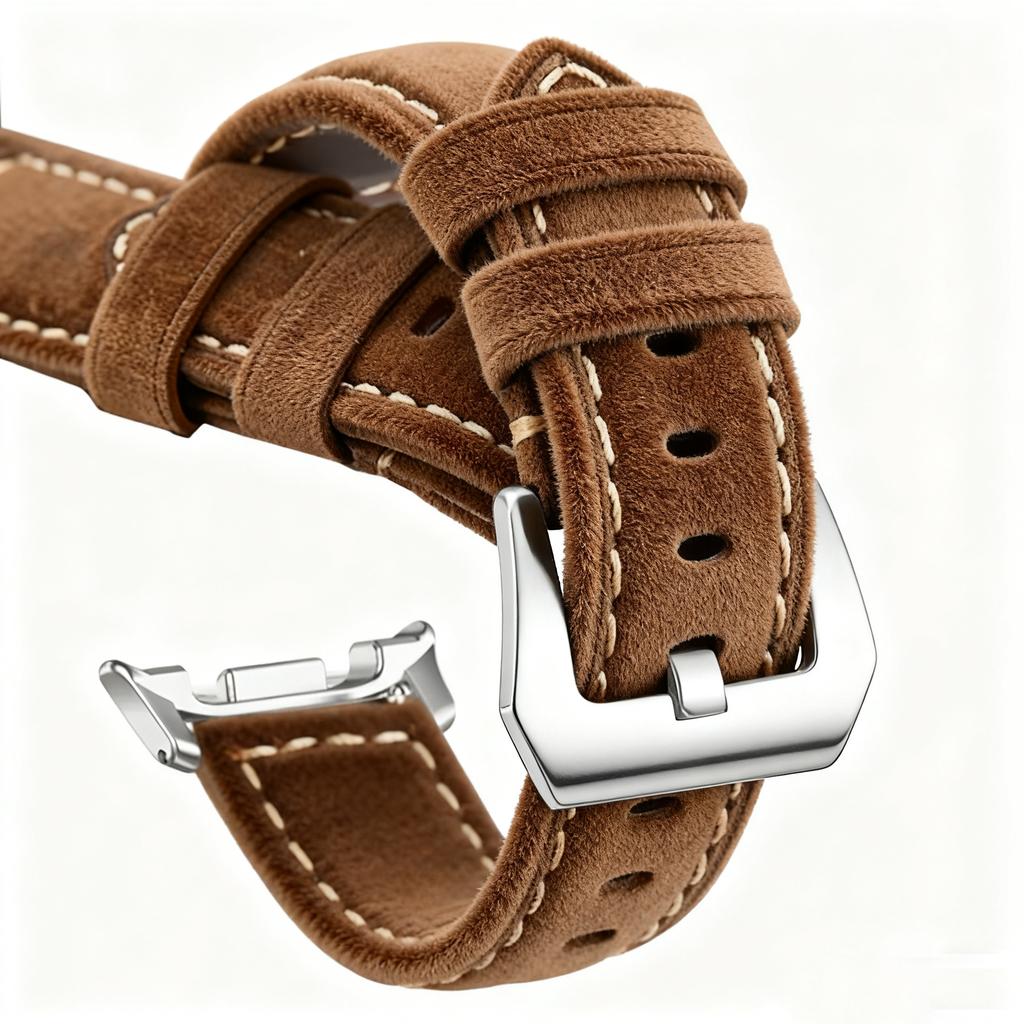Leather Strap For Samsung Galaxy Watch 8 44mm 40mm No Gap Replacement Band Galaxy Watch 8/8 Classic 46mm Bracelet Accessories