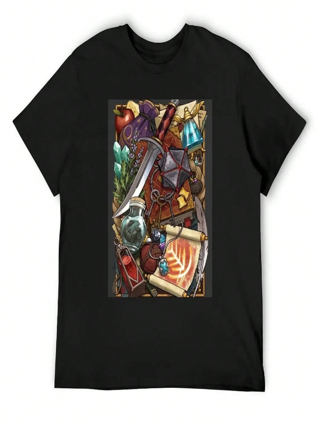 I Wish I Had A Bag Of Holding T-Shirt Customs Design Your Own Man T-Shirt Football T Shirt unisexs Graphic T-Shirts Funny S разноцветный