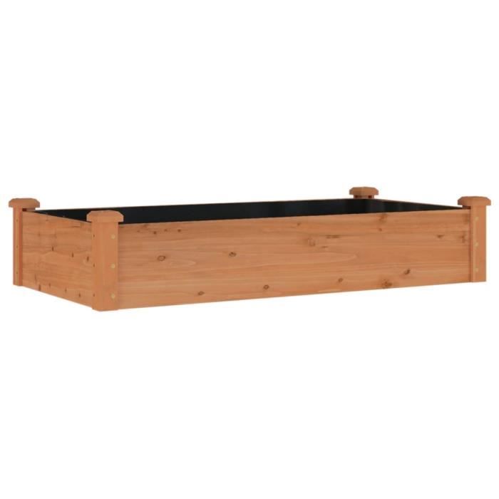 VidaXL Raised Garden Bed Liner 120x60x25 Cm Solid Fir Wood 364290