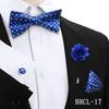 Korean Style 4-Piece Men's Bow Tie & Pocket Square Set for Weddings & Formal Events