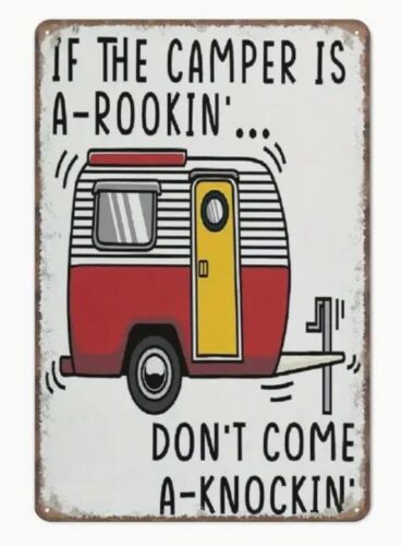 

If The Is Rocking Dont Knock Aluminum Weatherproof Funny Sign pAluminum 20x30cm（7.8x11.8inch）