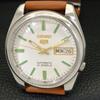 AUTOMATIC VINTAGE SEIKO 5 JAPAN 7S36A MENS WHITE COLOR DIAL WATCH a702612-1 R209-a702612