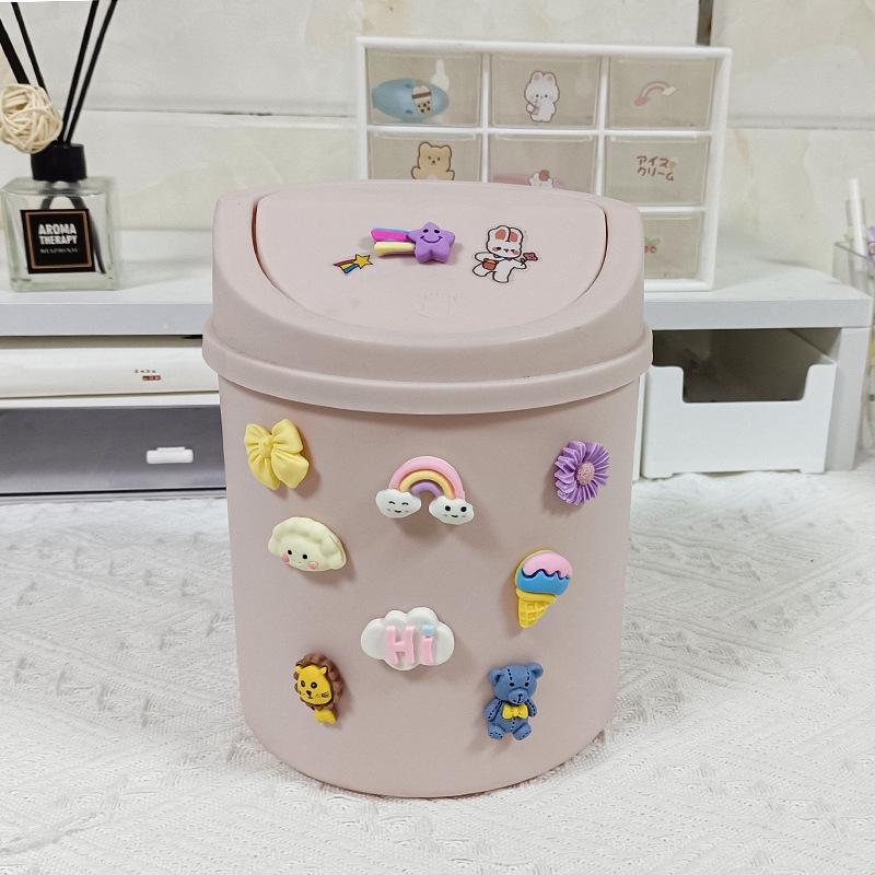 

«Мини-мусорное ведро с крышкой для рабочего стола — контейнер для хранения в офисе, общежитии, спальне и гостиной»