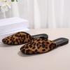 Fashion 2025 Fashion Closed Toe Women's Slippers New Outdoor Leopard Print Daily Plus Size Light Best Seller Comfortable Flat Slippers
