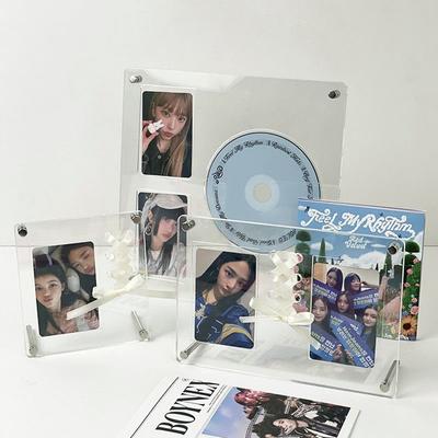 Kpop Photocard Stand Acrylic Picture Frame Photocard Display Frame Idol Cards Photo Frame Room Desktop Decor Marcos Para Fotos