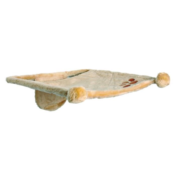 Nid Peluche Pour Murs - TRIXIE - Adapté Aux Chats De Petite Taille - Cadre Métal Stable - Couleur Beige