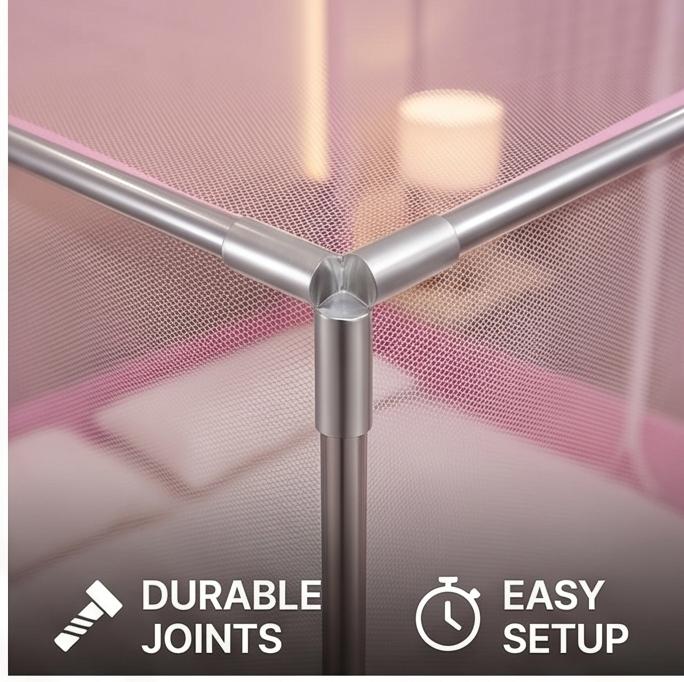 Nova Mosquiteira Yurt Completa Sem Instalação Anti-Queda com Base Completa para Camas de 120/150/180/200cm, Segura para Crianças e Bebês, Uso em Quarto de Casa