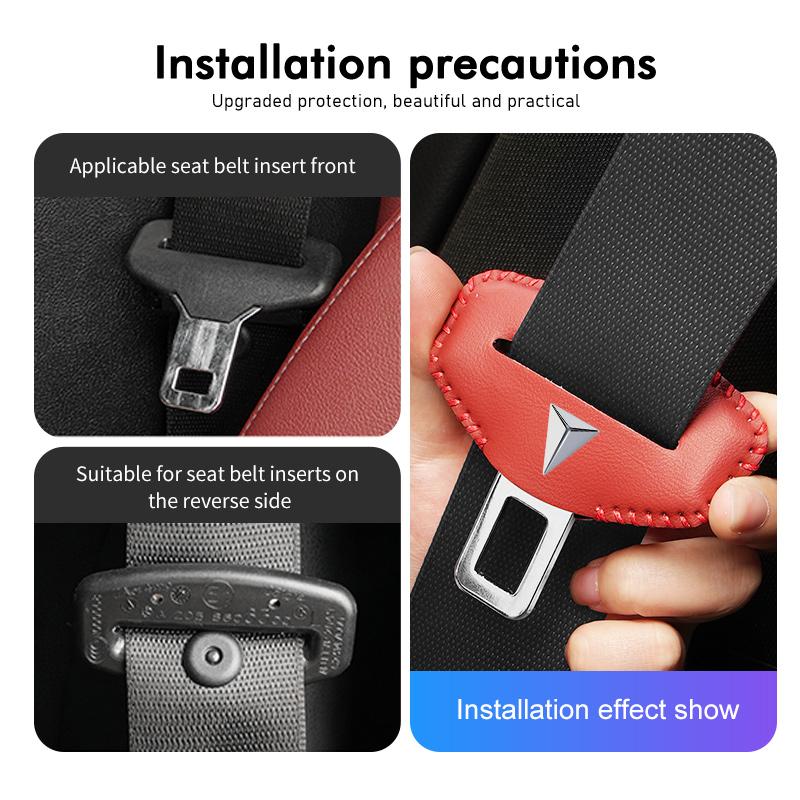 For Deepal Car Seat Belt Buckle Plug Leather Protective Cover D9 N7 X N8 N9 Dmi EV MPV SUV 2022 2023 2024 2025