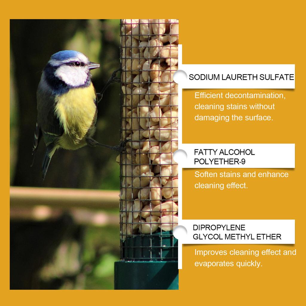 Bird Feeder, Birdhouse And Bird Bath Cleaners Are Bird Safe. Keep Birdhouses And Feeders Clean To Keep Birds Healthy And Active.200ML