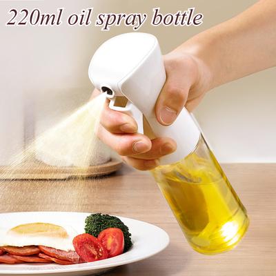 Kitchen Oil Bottle 550mL No Open Lid Spray Pour Dual Purpose Oil Bottle No Hanging Oil Vinegar Soy Sauce Glass Seasoning Bottle