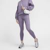 Nike Pantalones Deportivos 3/4 de Alto Rendimiento de Secado Rápido de Cintura Alta Ajuste Slim para Mujer Parte inferior Morado DQ5640509