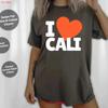 I Love Cali Heart Lovers T Shirt Sweat Tote Bag 142783 Vintage Slightly Top For Everyday Wear Fashion Versatile Vintage