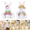 Easter Rabbit Decorations Glowings Easter Rabbit Ornament Handmade Plush Easter Doll Toy for Holiday Table Home