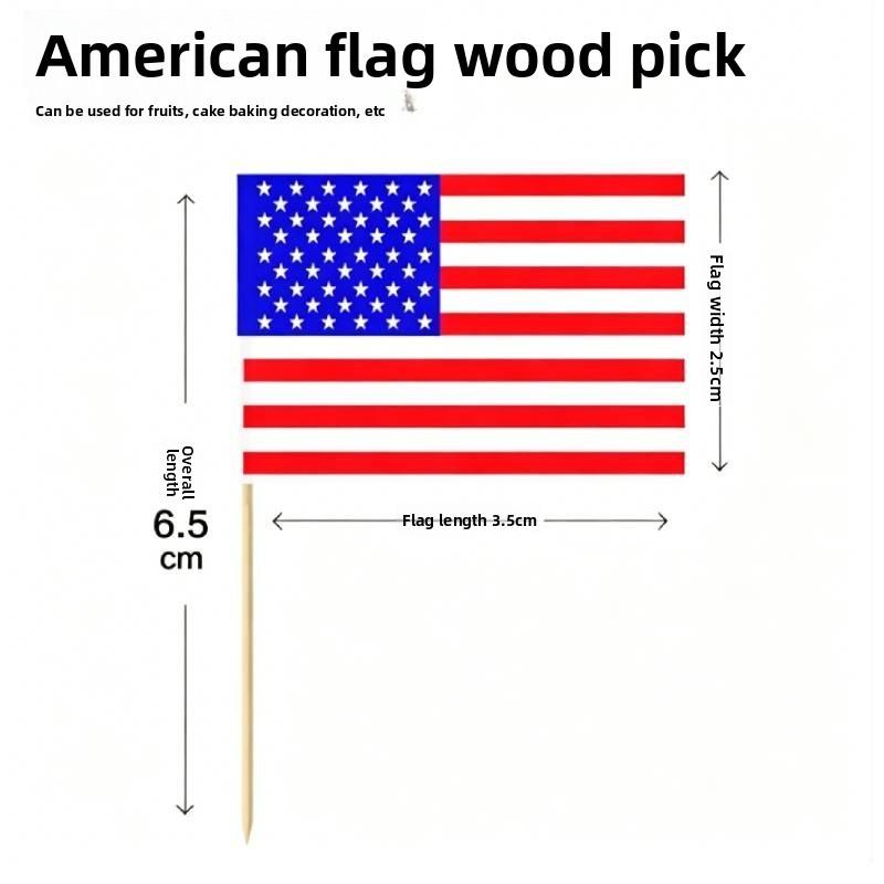 Multinational Flag Toothpick Food Decor Pack For Fruit Garnishes And Cocktails