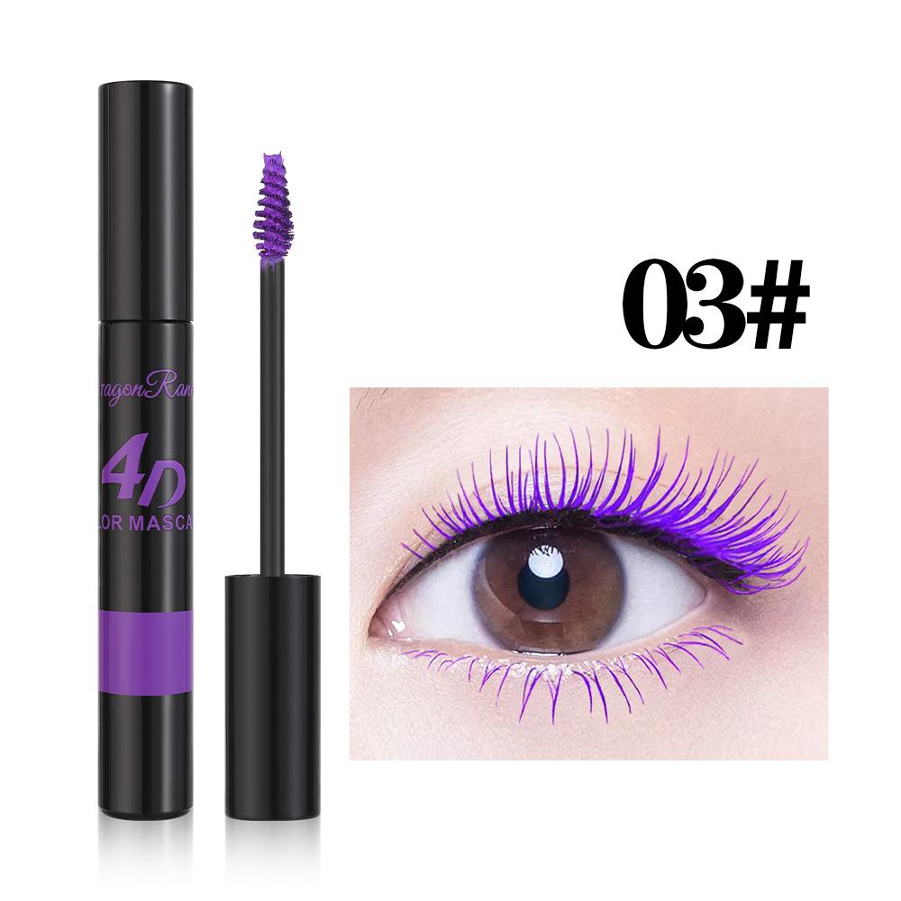 Mascara 5D colorato volume styling duraturo blu viola arricciatura allungamento impermeabile asciugatura rapida trucco occhi ciglia estensione seta