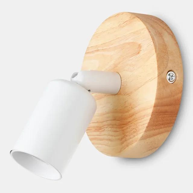 Nowe stylowe, zabytkowe, drewniane, montowane na ścianie oświetlenie wewnętrzne LED do sypialni, idealne do stworzenia przytulnej atmosfery i eleganckiej dekoracji