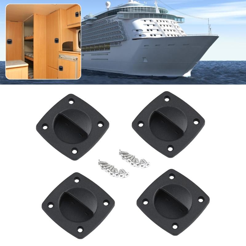 Pack Of 4 Marine Nylon Boat Hatches Pull Handles Corrosion Resistant Marine Hatches Lift Handles for Yachts & Sailboats
