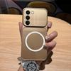 Metallic Finish Magnetic TPU Phone Case for Vivo V30 Lite,Y100 5G 4G Shockproof Matte Soft Cover