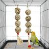 Natural Pet Chew Toys for Rabbit Hamster Parrot Grass Balls Bite Toy Teething Dental Care Bird Cage Decoration Small Pet Supply