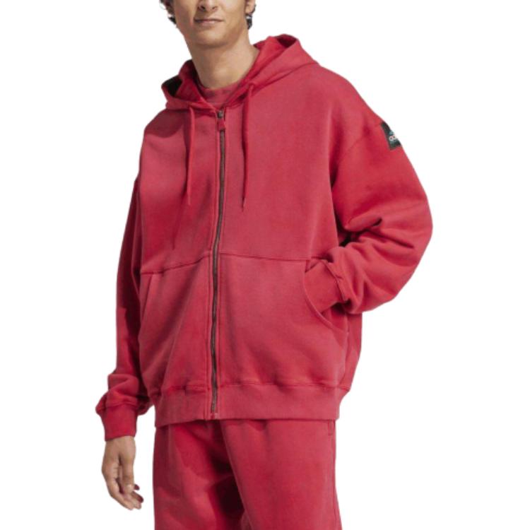 adidas Equipment Series EQT Hoodie Washed Series Comfortable Soft Versatile American Vintage Hooded Jacket Men Hoodies Red JD0660