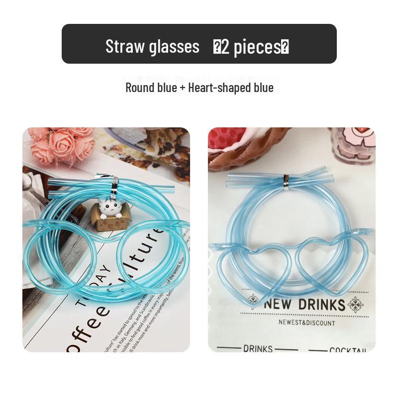 Creative Funny Straw Glasses: Cute, Extra-Long Soft Tube for Lazy Person and Kids to Enjoy Drinks in Style