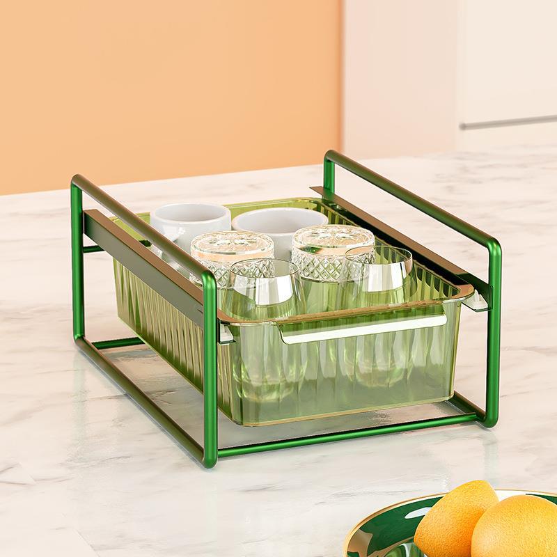 Kitchen storage rack, sink, storage rack, floor to ceiling household layered cabinet rack, multifunctional pull-out sink