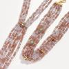 2 PCS Exaggerated Beaded Choker Necklace 2 Layers Women Collarbone Chain  Daily