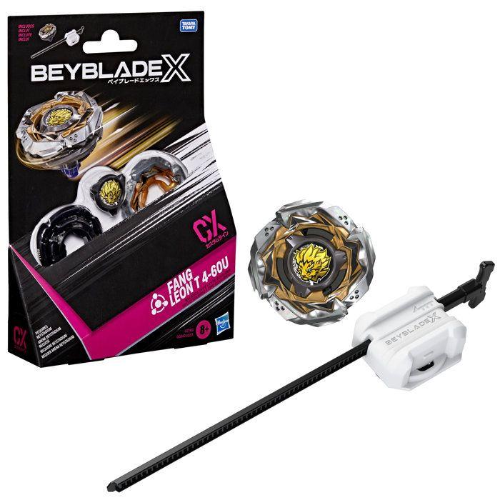 Beyblade X Starter Pack Fang Leon T 4-60U CX, toupie Takara Tomy de type équilibre, toupies de compétition, des 8 ans